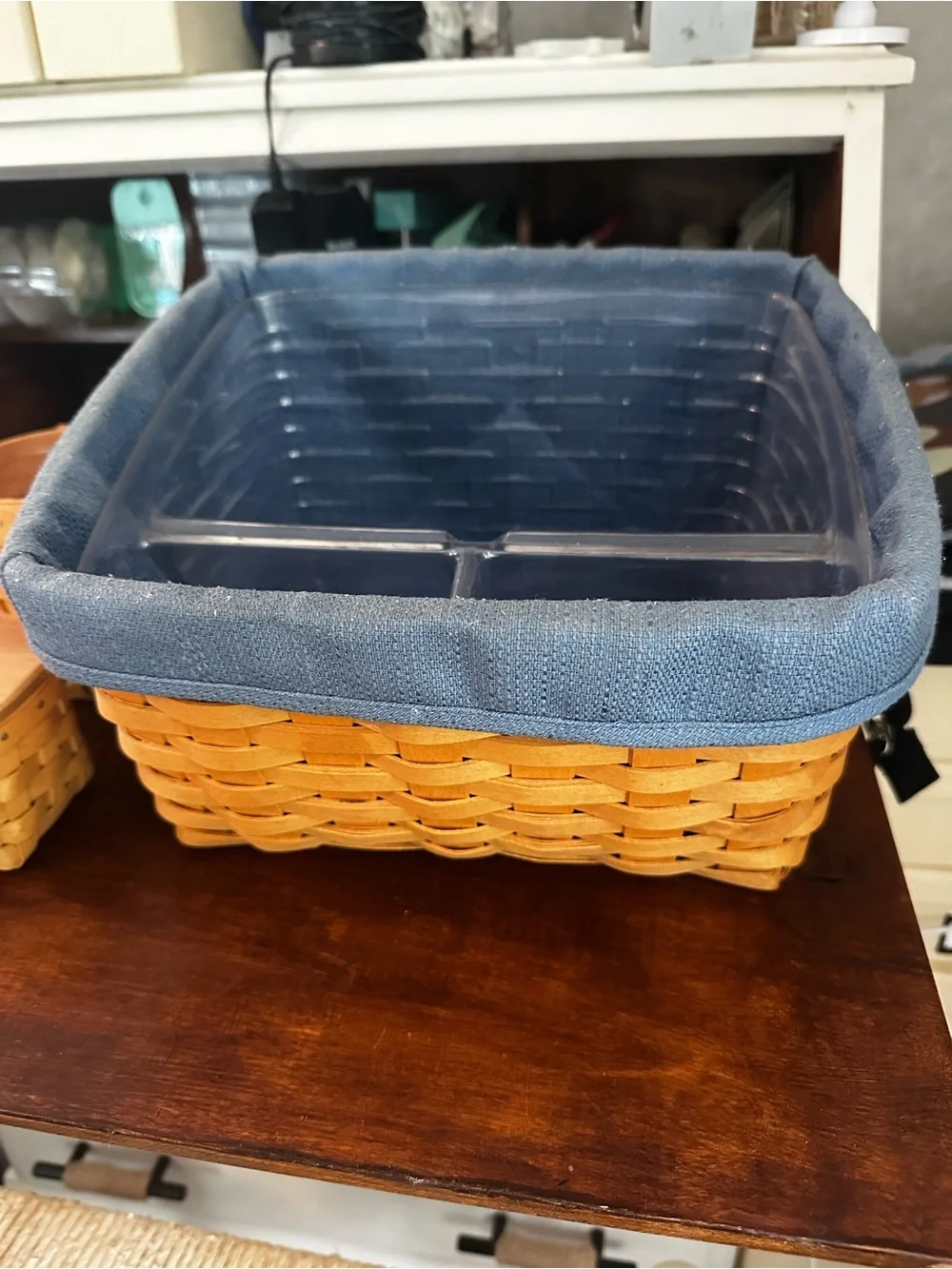 Longaberger 2001 Woven Baskets Office set one with liner